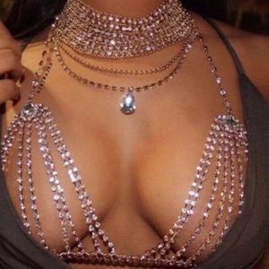 Sexy crystal rhinestone bra